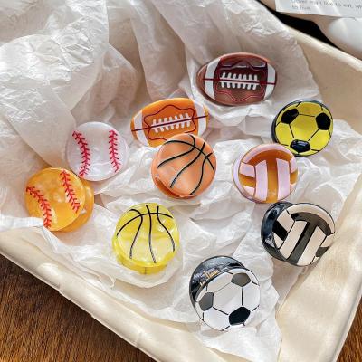 Acetic Acid Small Claw Basketball Football Hair Clip Dynamic Girl Hair Clip Personality Sports Back Head Claw Clip Accessories