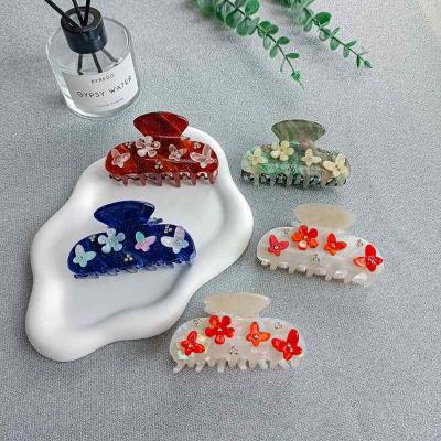 Butterfly Claw Clip Back Head Hair Shark Clip Cute Temperament Hair Claw Half Tie Simple Accessories