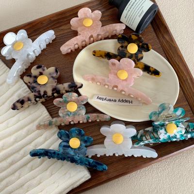 Fashion Korea Acetic Acid Flower Claw Clip Temperament Aesthetic Hair Claw Hair Clip Accessories