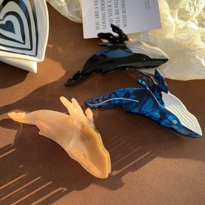 Hair Claw Women Cute Dolphin Marble Pattern Girls Acetate Hair Clips Hair Accessories Claw Clip New Gift