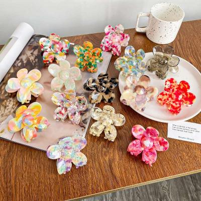  Korea Acetic Acid Flower Claw Clip Temperament Aesthetic Hair Claw Hair Clip Accessories