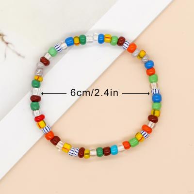 New Bohemian National Style Jewelry Wholesale Rainbow Beads Handmade Beaded Fashion Women's Bracelet